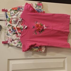 Heartstrings flower shirt/skirt size 14/16 girls